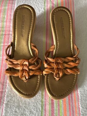 VTG Y2K Genuine Leather Braided Slide Mules - Brazil